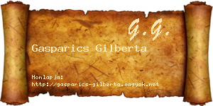 Gasparics Gilberta névjegykártya